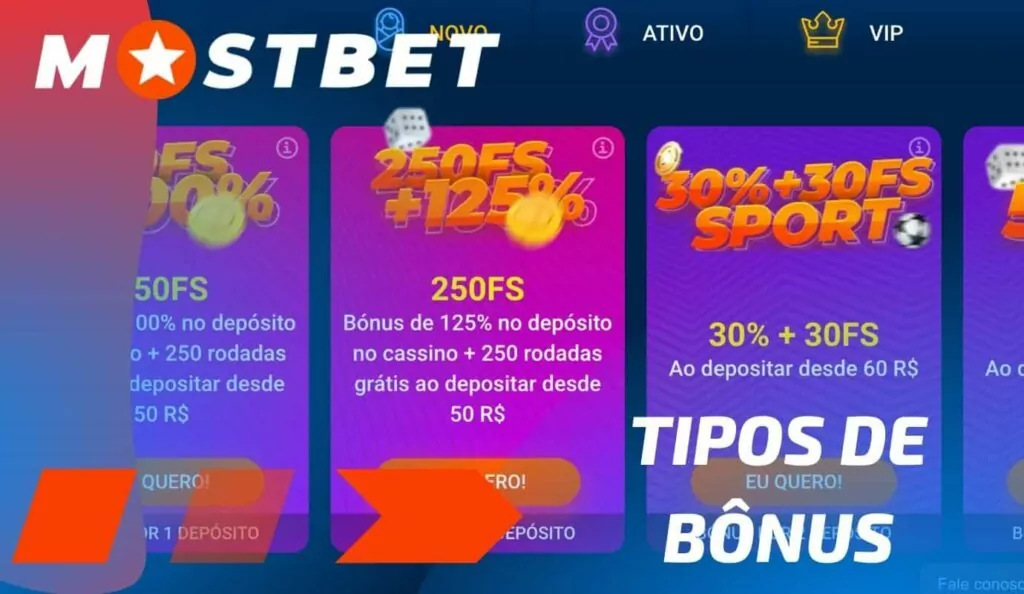 Mostbet Brasil quais são os tipos de bônus para os jogadores